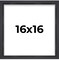 Square Shadow Box 3/4" Depth Black Picture Frame - UV Acrylic, Backing, Hanging Hardware